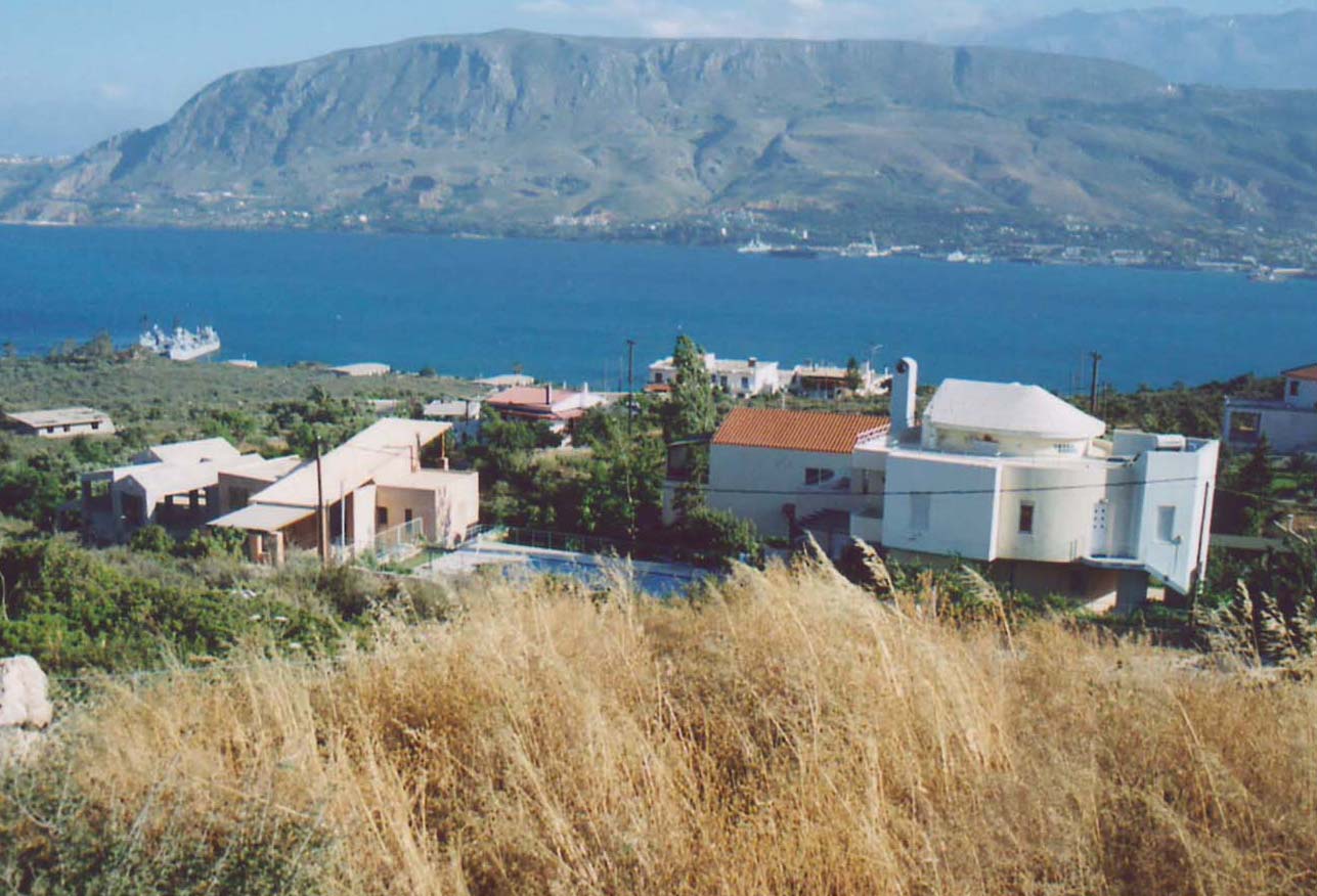 View of Souda Bay from hillside village of Pithari